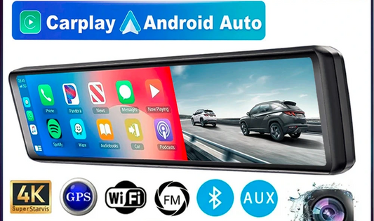 Rear View Mirror 4K Dash Cam with GPS